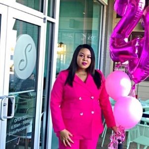 Double Breasted Pink Blazer